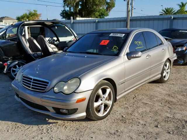 WDBRF40J35F566193 - 2005 MERCEDES-BENZ C 230K SPO SILVER photo 2