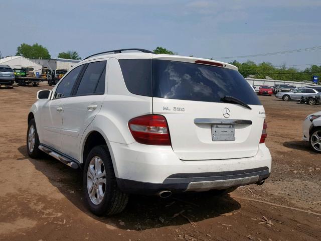 4JGBB86E26A088634 - 2006 MERCEDES-BENZ ML 350 WHITE photo 3