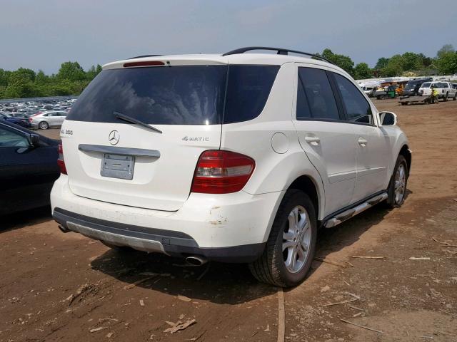 4JGBB86E26A088634 - 2006 MERCEDES-BENZ ML 350 WHITE photo 4