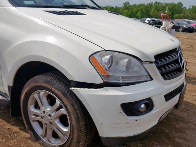 4JGBB86E26A088634 - 2006 MERCEDES-BENZ ML 350 WHITE photo 9