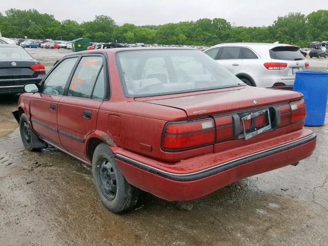 2T1AE97A0N0173457 - 1992 TOYOTA COROLLA LE RED photo 3