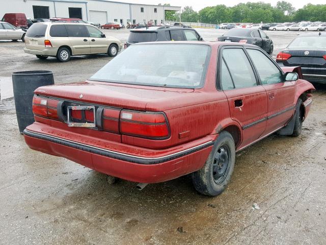 2T1AE97A0N0173457 - 1992 TOYOTA COROLLA LE RED photo 4