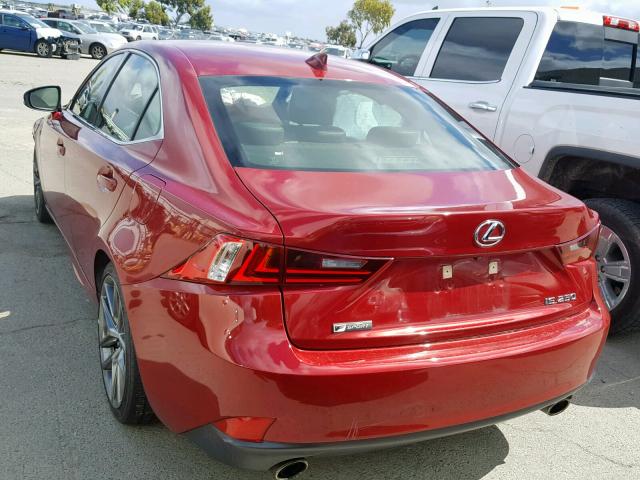 JTHBF1D22F5080761 - 2015 LEXUS IS 250 RED photo 3