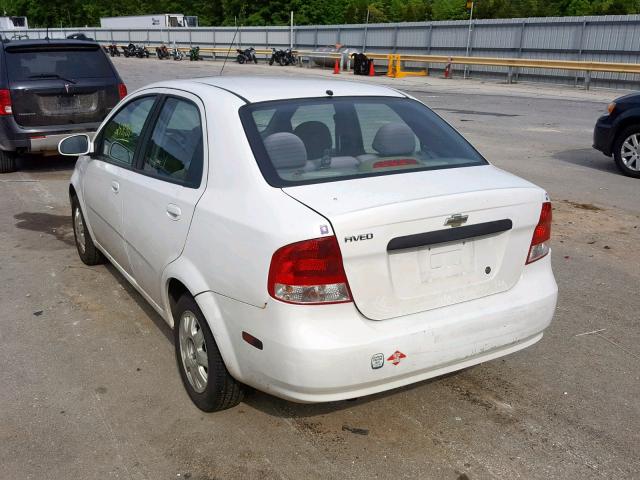 KL1TG52675B403791 - 2005 CHEVROLET AVEO LT WHITE photo 3