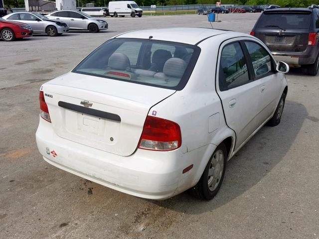 KL1TG52675B403791 - 2005 CHEVROLET AVEO LT WHITE photo 4