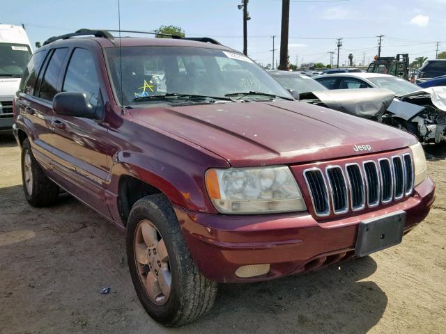 1J4GX58N81C546790 - 2001 JEEP GRAND CHER BURGUNDY photo 1