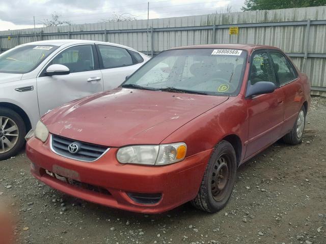 1NXBR12E71Z480637 - 2001 TOYOTA COROLLA CE RED photo 2