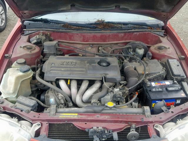 1NXBR12E71Z480637 - 2001 TOYOTA COROLLA CE RED photo 7