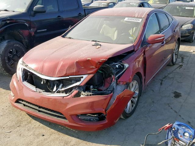 KMHFG4JG7CA169547 - 2012 HYUNDAI AZERA GLS RED photo 2