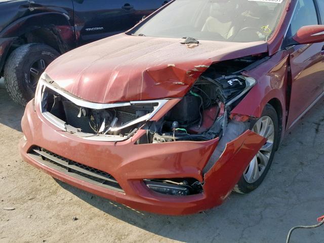 KMHFG4JG7CA169547 - 2012 HYUNDAI AZERA GLS RED photo 9