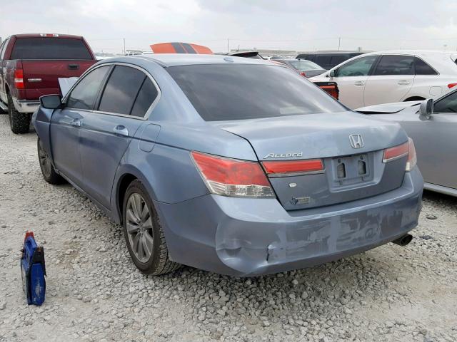 1HGCP2F84BA097641 - 2011 HONDA ACCORD EXL BLUE photo 3