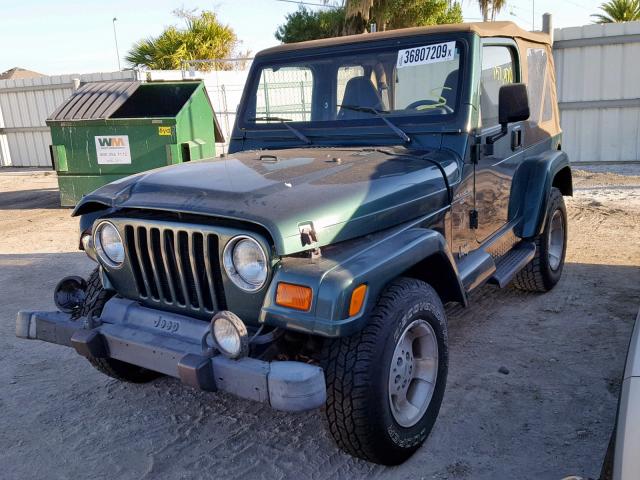 1J4FA59S5YP786898 - 2000 JEEP WRANGLER / GREEN photo 2