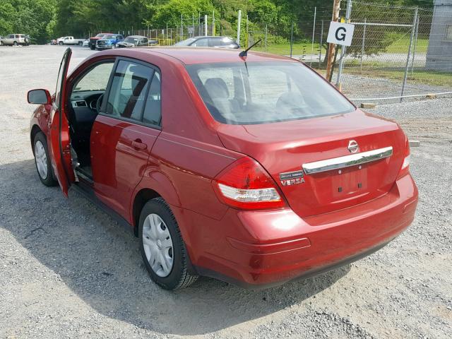 3N1BC1AP4BL377537 - 2011 NISSAN VERSA S MAROON photo 3