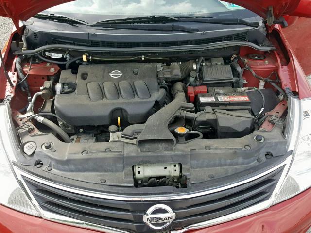 3N1BC1AP4BL377537 - 2011 NISSAN VERSA S MAROON photo 7