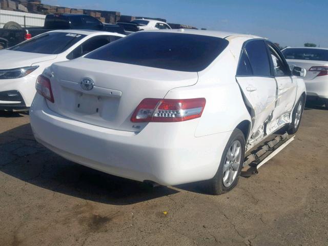 4T4BF3EK7BR140319 - 2011 TOYOTA CAMRY BASE WHITE photo 4