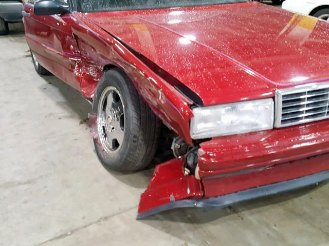 1G6VS3394PU128081 - 1993 CADILLAC ALLANTE RED photo 9