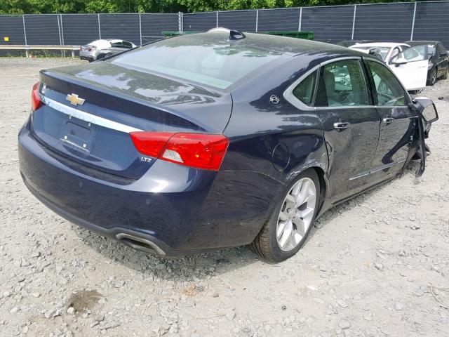 2G1145S35G9155343 - 2016 CHEVROLET IMPALA LTZ BLUE photo 4