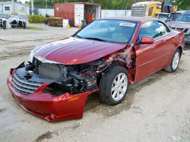 1C3LC55R58N689870 - 2008 CHRYSLER SEBRING TO RED photo 2