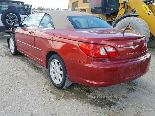 1C3LC55R58N689870 - 2008 CHRYSLER SEBRING TO RED photo 3