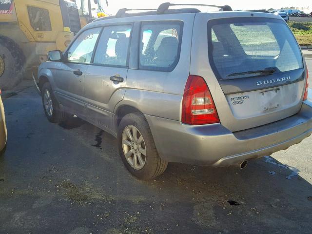 JF1SG65645G726789 - 2005 SUBARU FORESTER 2 GRAY photo 3