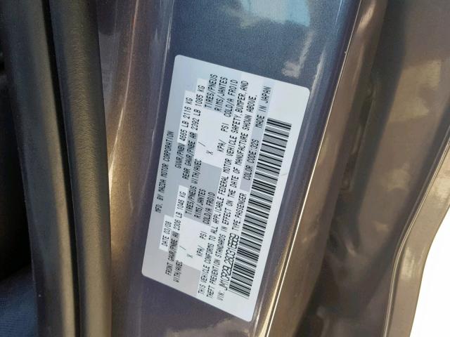 JM1CR29L280316569 - 2008 MAZDA 5 GRAY photo 10