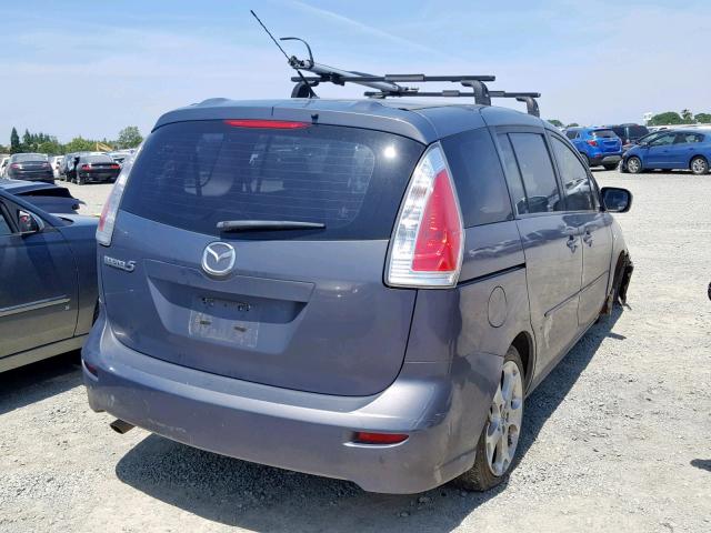 JM1CR29L280316569 - 2008 MAZDA 5 GRAY photo 4