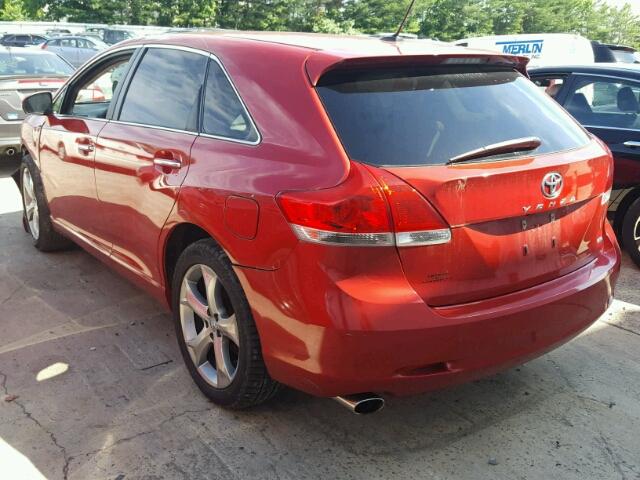 4T3BK11A69U012890 - 2009 TOYOTA VENZA BASE RED photo 3