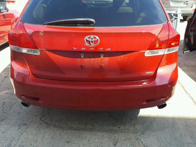 4T3BK11A69U012890 - 2009 TOYOTA VENZA BASE RED photo 9