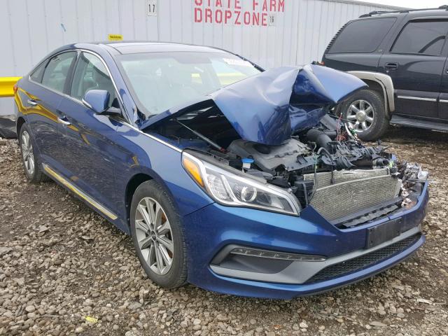 5NPE34AF6GH390459 - 2016 HYUNDAI SONATA SPO BLUE photo 1