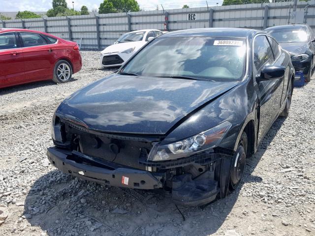 1HGCS2B8XCA006085 - 2012 HONDA ACCORD EXL BLACK photo 2