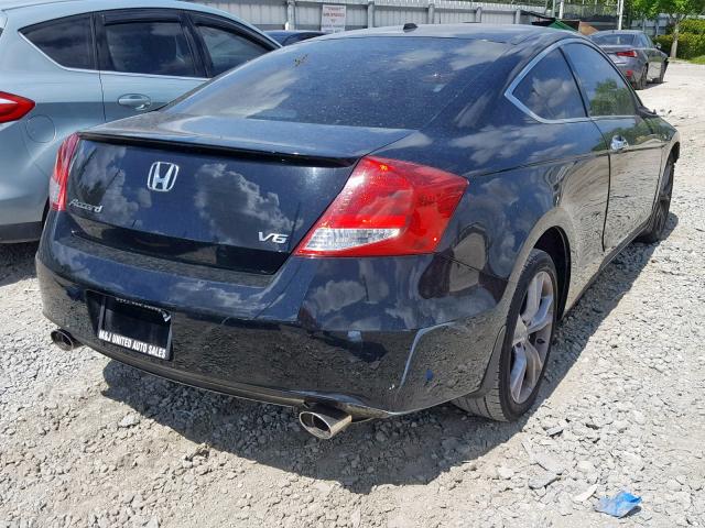 1HGCS2B8XCA006085 - 2012 HONDA ACCORD EXL BLACK photo 4