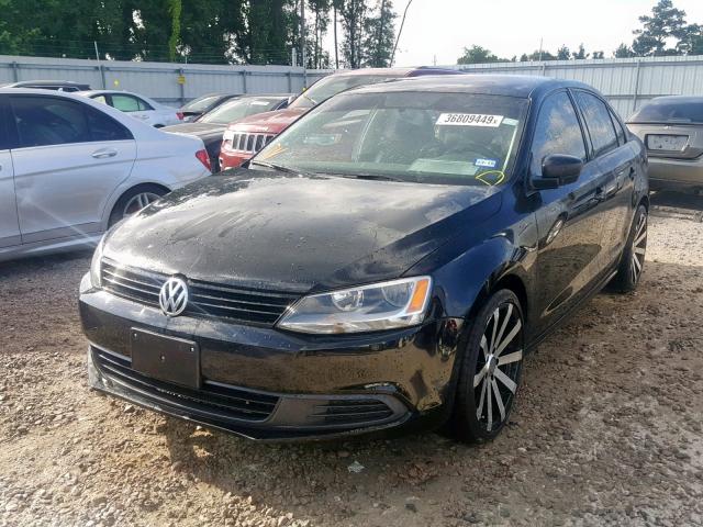 3VW2K7AJ7CM341168 - 2012 VOLKSWAGEN JETTA BASE BLACK photo 2