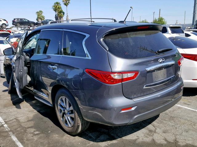 5N1CL0MM2EC528657 - 2014 INFINITI QX60 HYBRI GRAY photo 3