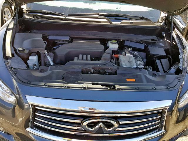 5N1CL0MM2EC528657 - 2014 INFINITI QX60 HYBRI GRAY photo 7