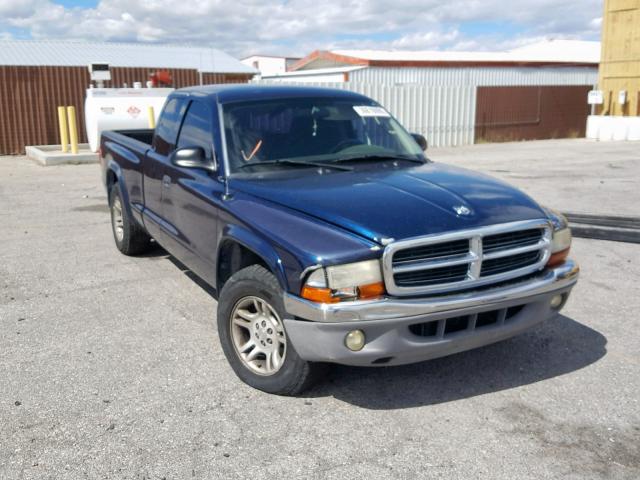 1D7GL42N54S508728 - 2004 DODGE DAKOTA SLT BLUE photo 1