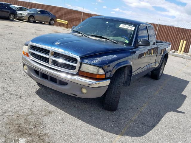 1D7GL42N54S508728 - 2004 DODGE DAKOTA SLT BLUE photo 2