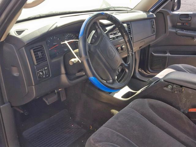 1D7GL42N54S508728 - 2004 DODGE DAKOTA SLT BLUE photo 9