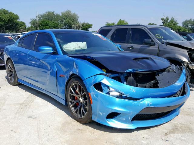 2C3CDXEJ5GH192019 - 2016 DODGE CHARGER SR BLUE photo 1