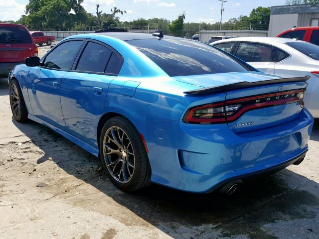 2C3CDXEJ5GH192019 - 2016 DODGE CHARGER SR BLUE photo 3