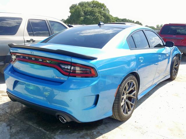 2C3CDXEJ5GH192019 - 2016 DODGE CHARGER SR BLUE photo 4