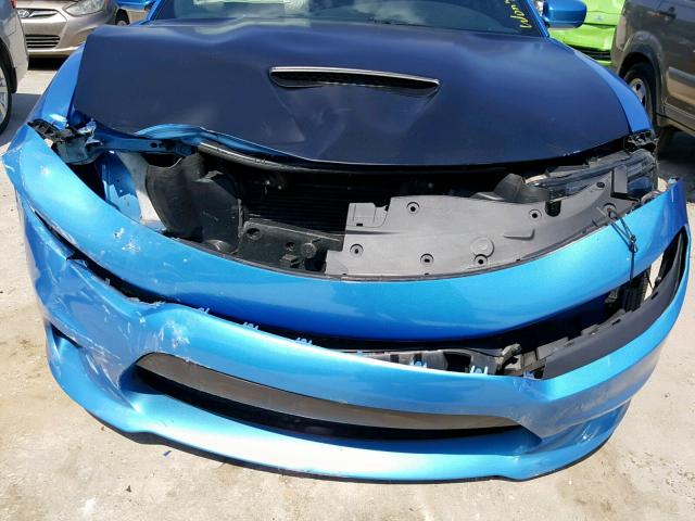 2C3CDXEJ5GH192019 - 2016 DODGE CHARGER SR BLUE photo 9