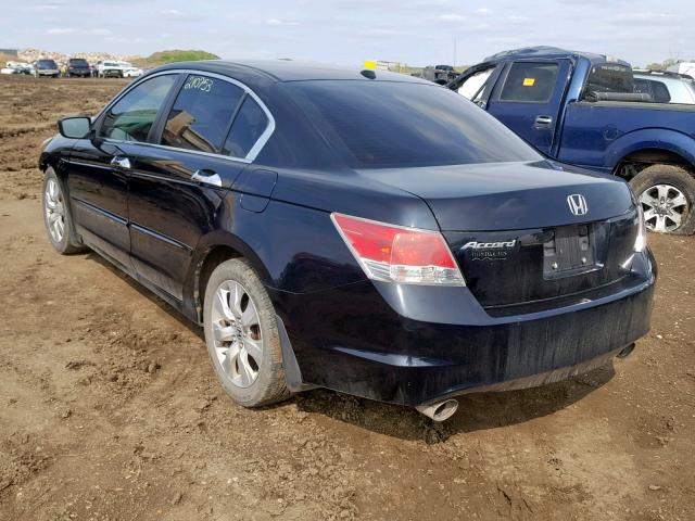 1HGCP36898A046165 - 2008 HONDA ACCORD EXL BLACK photo 3