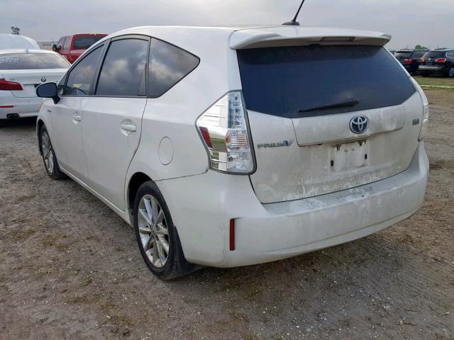 JTDZN3EU7C3022246 - 2012 TOYOTA PRIUS V WHITE photo 3