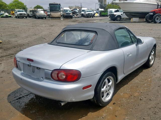 JM1NB353810202252 - 2001 MAZDA MX-5 MIATA SILVER photo 4