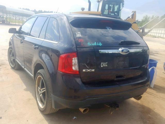 2FMDK4KC0DBE29746 - 2013 FORD EDGE LIMIT BLACK photo 3