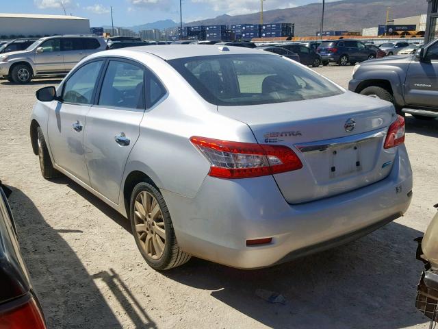 3N1AB7AP0DL618160 - 2013 NISSAN SENTRA S SILVER photo 3