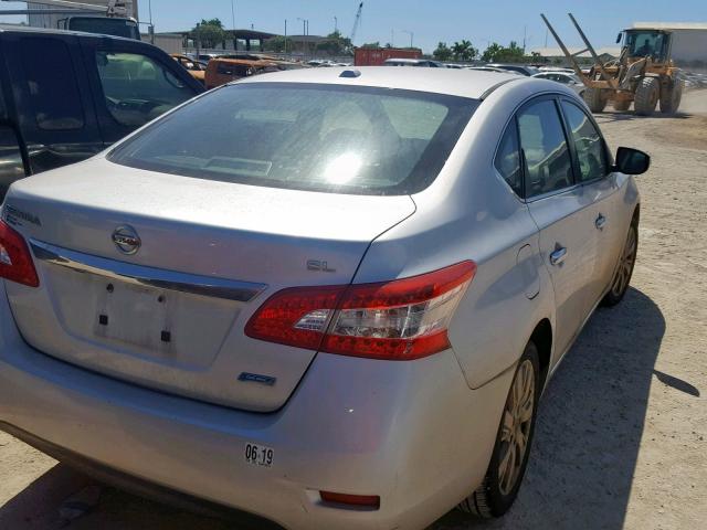 3N1AB7AP0DL618160 - 2013 NISSAN SENTRA S SILVER photo 4