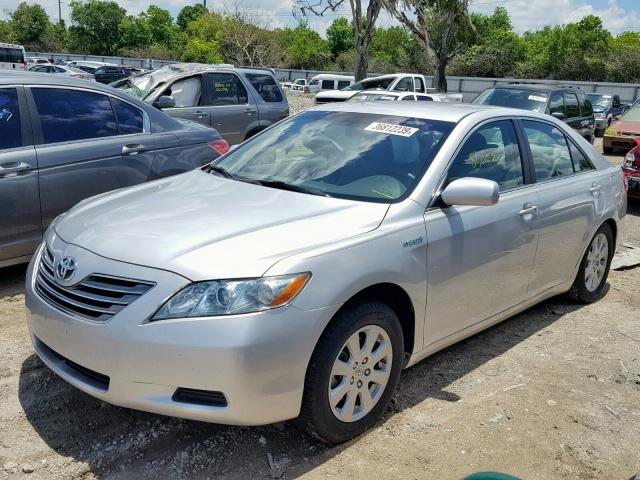 4T1BB46K09U106744 - 2009 TOYOTA CAMRY HYBR SILVER photo 2