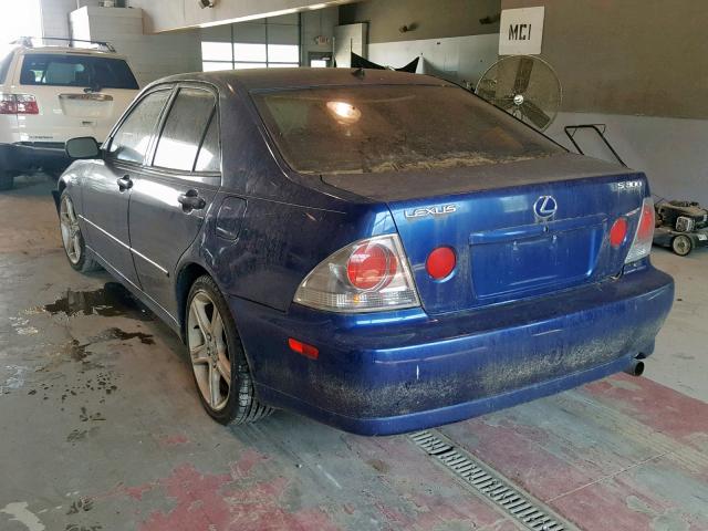 JTHBD182810015399 - 2001 LEXUS IS 300 BLUE photo 3