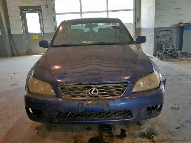 JTHBD182810015399 - 2001 LEXUS IS 300 BLUE photo 9